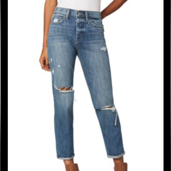 REDONE Originals High Rise Ankle Crop Jeans - Picture 1 of 10